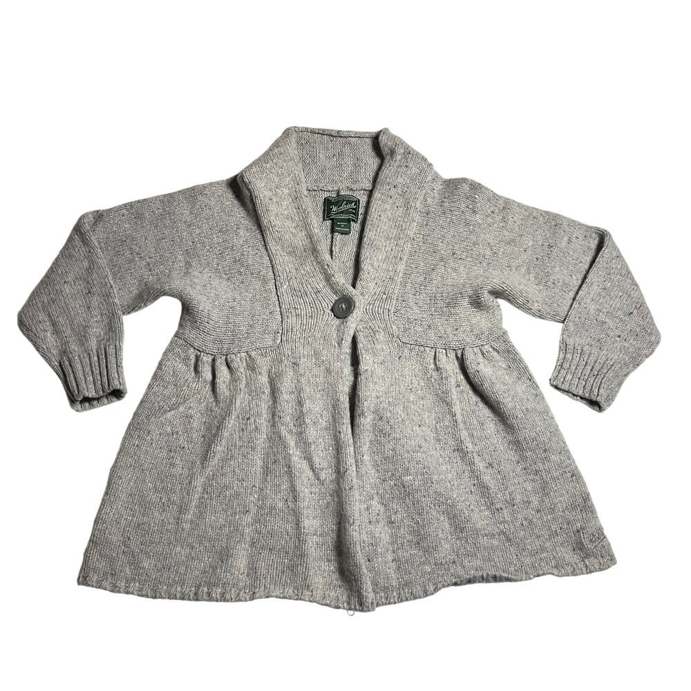 Woolrich Wool Blend A-Line Baby Doll Button Up Cardigan Size Medium Cozy